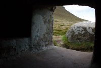 Dwarfie stone looking out